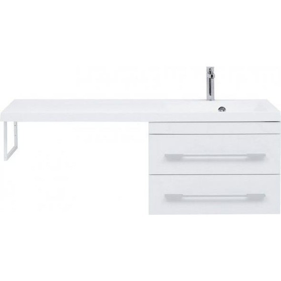 Тумба подвесная с раковиной-столешницей Aquanet Нота 120 см 171483 R, белый - фото 12