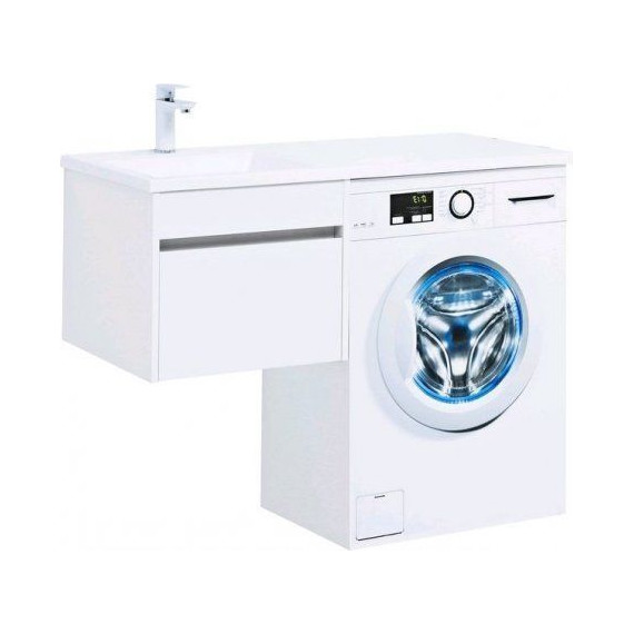 Тумба подвесная с раковиной-столешницей Aquanet Токио 110 см 236915 L, белый - фото 2