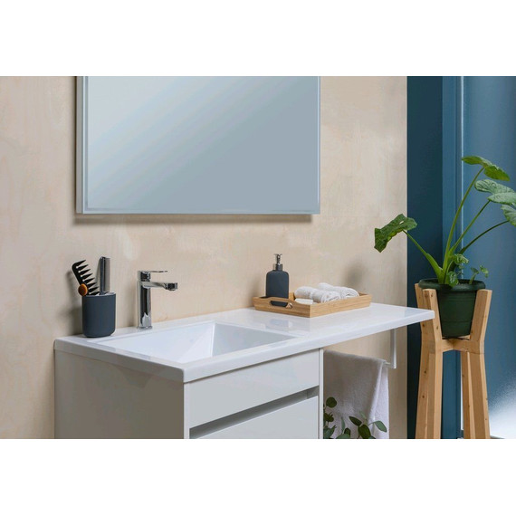 Тумба подвесная с раковиной-столешницей Aquanet Токио 110 см 236915 L, белый - фото 12