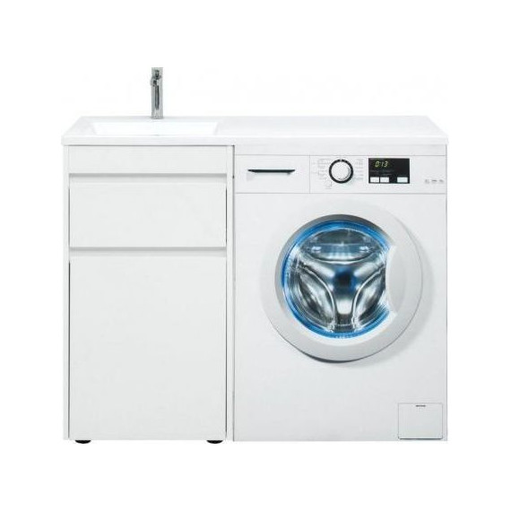 Тумба напольная с раковиной-столешницей Aquanet Токио 110 см 239289 L, белый - фото 8