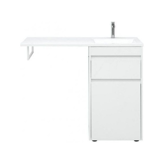 Тумба напольная с раковиной-столешницей Aquanet Токио 110 см 239289 R, белый - фото 6