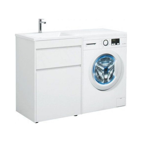 Тумба напольная с раковиной-столешницей Aquanet Токио 120 см 239290 L, белый - фото 2