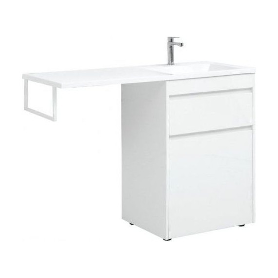 Тумба напольная с раковиной-столешницей Aquanet Токио 120 см 168174 R, белый - фото 4
