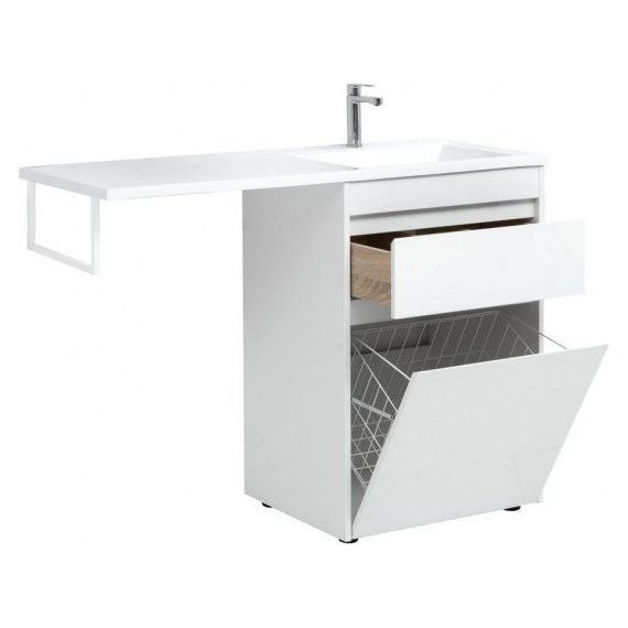 Тумба напольная с раковиной-столешницей Aquanet Токио 120 см 168174 R, белый - фото 5