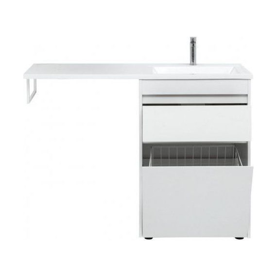 Тумба напольная с раковиной-столешницей Aquanet Токио 120 см 168174 R, белый - фото 7