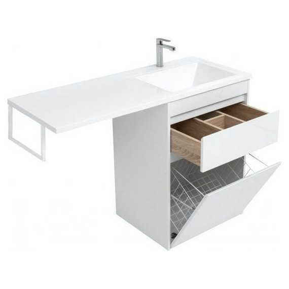 Тумба напольная с раковиной-столешницей Aquanet Токио 120 см 168174 R, белый - фото 10