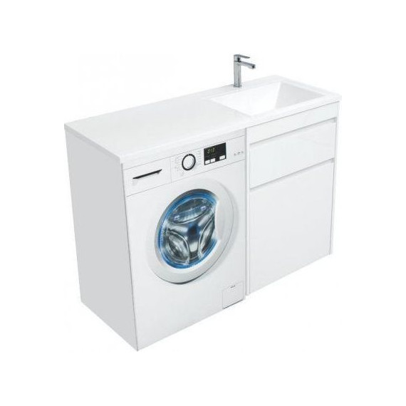 Тумба напольная с раковиной-столешницей Aquanet Токио 120 см 168174 R, белый - фото 13