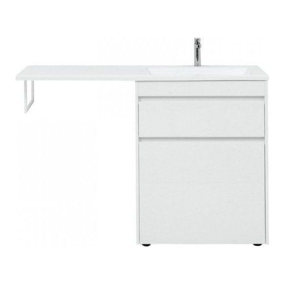 Тумба напольная с раковиной-столешницей Aquanet Токио 130 см 239291 R, белый - фото 7