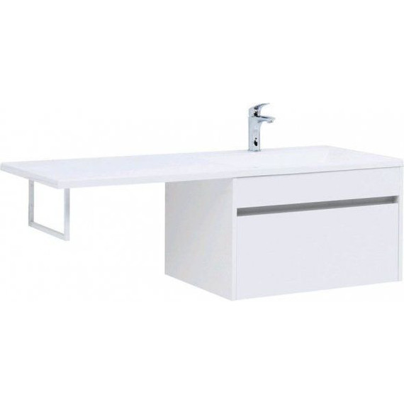 Тумба подвесная с раковиной-столешницей Aquanet Токио 130 см 236917 R, белый - фото 3