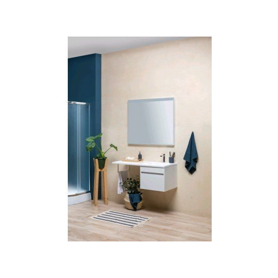 Тумба подвесная с раковиной-столешницей Aquanet Токио 130 см 236917 R, белый - фото 16