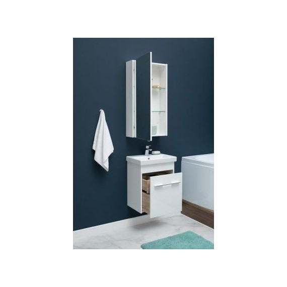 Зеркало-шкаф Aquanet Августа 50 см 210007, белый - фото 8