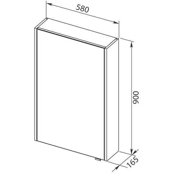 Зеркало-шкаф Aquanet Августа 58 см 210008, белый - фото 5