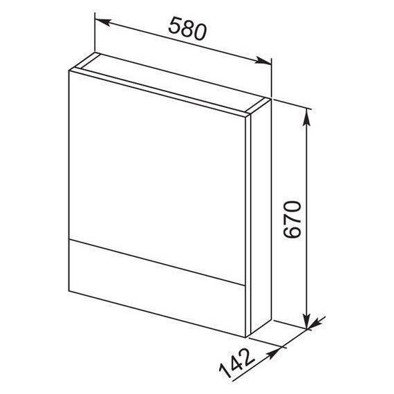 Зеркало-шкаф Aquanet Нота 58 см 165370, белый - фото 4