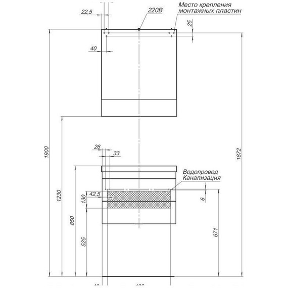 Зеркало-шкаф Aquanet Нота 58 см 165370, белый - фото 5