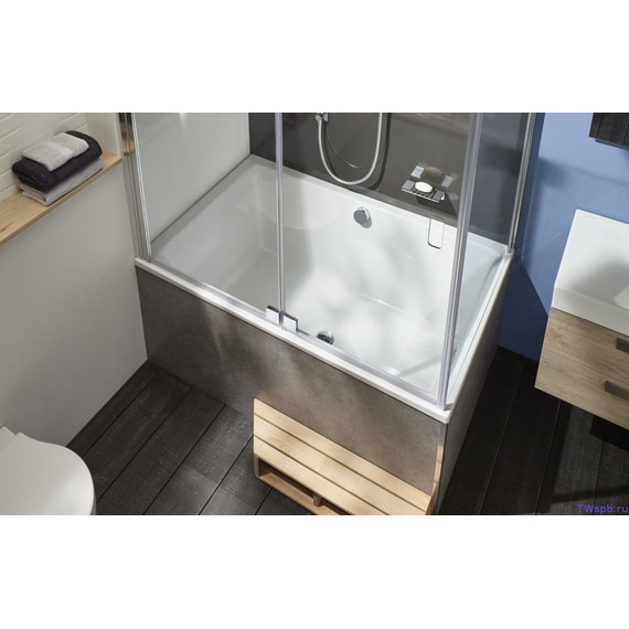 Ванна акриловая Jacob Delafon Capsule 120х80 см E6D122-00 с ножками, Размер - мм: 1200х800 - фото 2