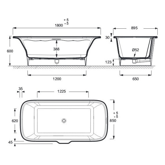 Ванна отдельностоящая Jacob Delafon Elite 180х85 см E6D034-00 - фото, картинка 5 Ванна отдельностоящая Jacob Delafon Elite 180х85 см E6D034-00 - фото 5