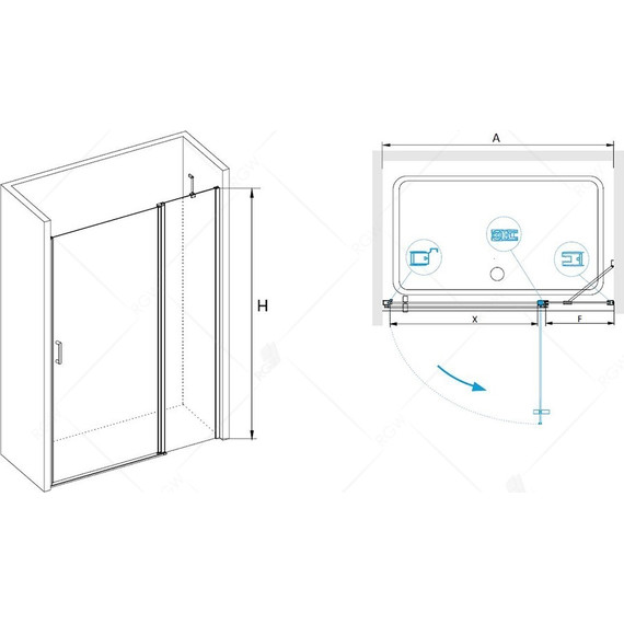 Душевая дверь RGW LE-04 100 см 06120400-11, хром/прозрачное - фото 3