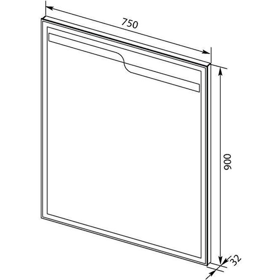 Зеркало Aquanet Модена 75 см 198492, белый - фото, картинка 6 Зеркало Aquanet Модена 75 см 198492, белый - фото 6