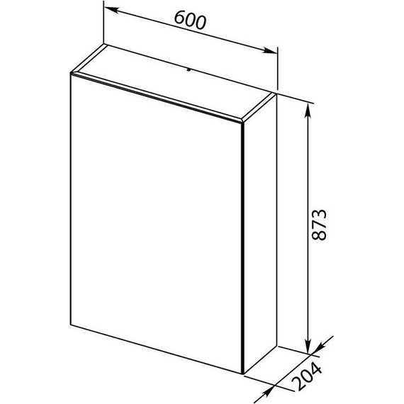 Зеркало-шкаф Aquanet Йорк 60 см 202087, белый - фото 7