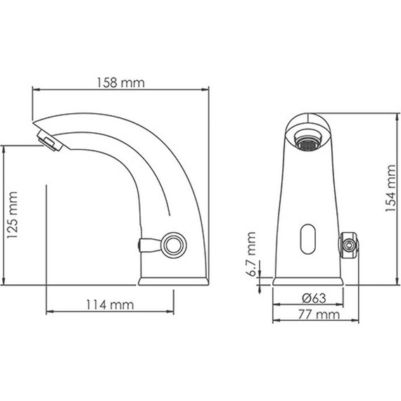 Смеситель для раковины электронный WasserKraft Rossel 2813 - фото 10