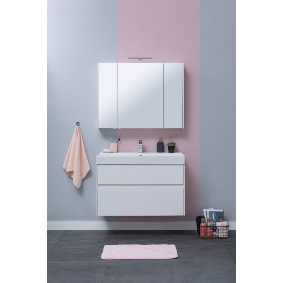 Тумба подвесная с раковиной Aquanet Бруклин 100 см 203961, белый - фото 5