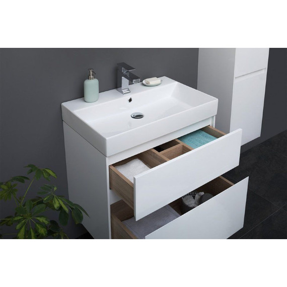 Тумба подвесная с раковиной Aquanet Бруклин 70 см 203959, белый - фото, картинка 5 Тумба подвесная с раковиной Aquanet Бруклин 70 см 203959, белый - фото 5