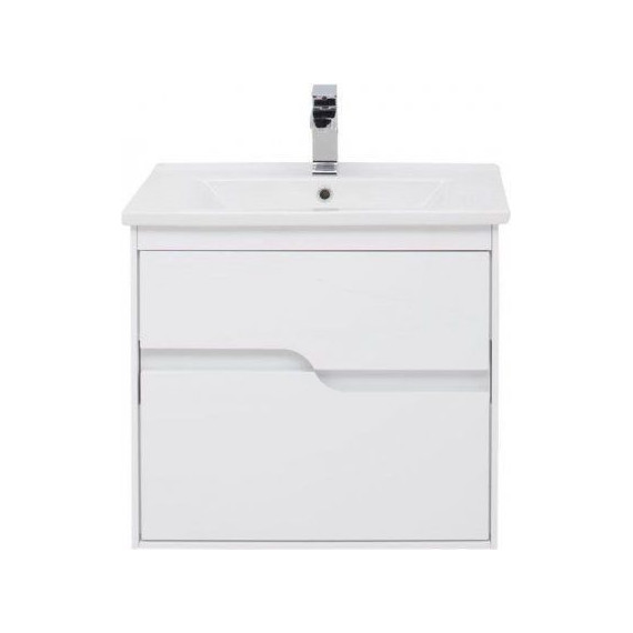 Тумба подвесная с раковиной Aquanet Модена 65 см 198485, белый - фото 5