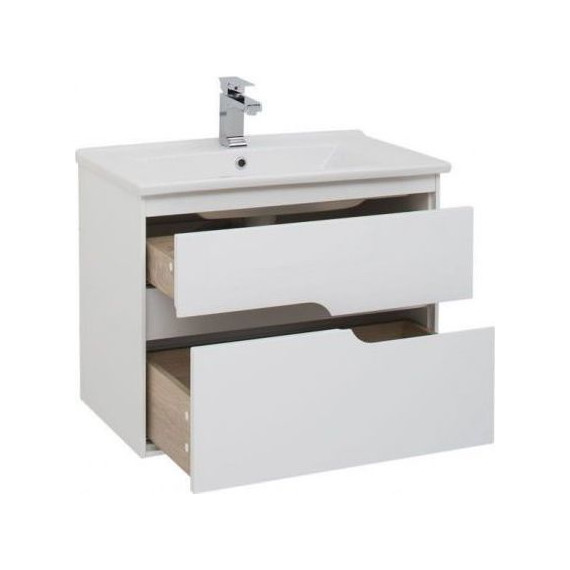 Тумба подвесная с раковиной Aquanet Модена 75 см 198486, белый - фото, картинка 4 Тумба подвесная с раковиной Aquanet Модена 75 см 198486, белый - фото 4