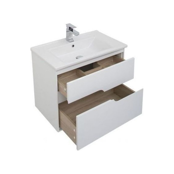 Тумба подвесная с раковиной Aquanet Модена 75 см 198486, белый - фото, картинка 6 Тумба подвесная с раковиной Aquanet Модена 75 см 198486, белый - фото 6