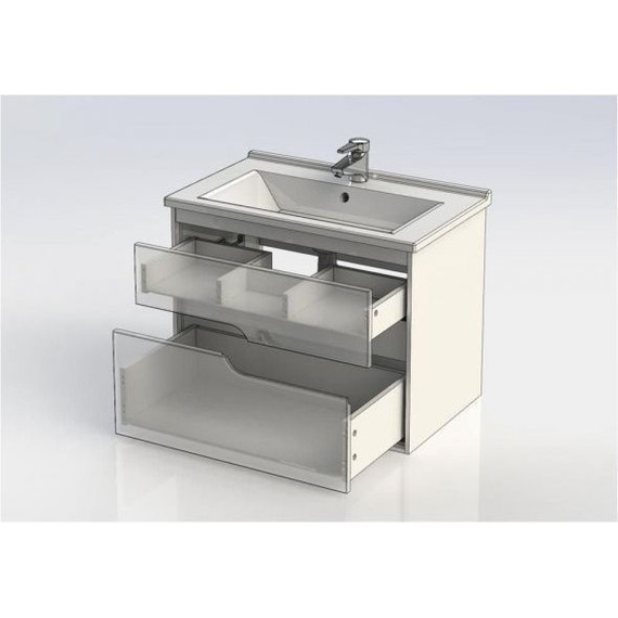 Тумба подвесная с раковиной Aquanet Модена 75 см 198486, белый - фото, картинка 7 Тумба подвесная с раковиной Aquanet Модена 75 см 198486, белый - фото 7