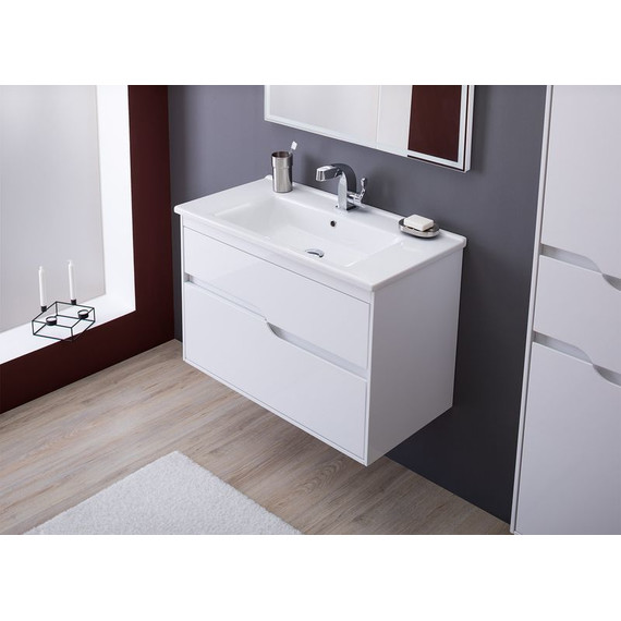 Тумба подвесная с раковиной Aquanet Модена 85 см 196965, белый - фото, картинка 7 Тумба подвесная с раковиной Aquanet Модена 85 см 196965, белый - фото 7