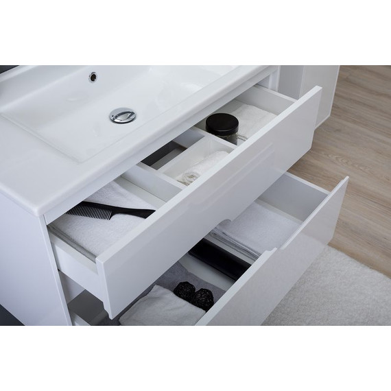 Тумба подвесная с раковиной Aquanet Модена 85 см 196965, белый - фото, картинка 9 Тумба подвесная с раковиной Aquanet Модена 85 см 196965, белый - фото 9