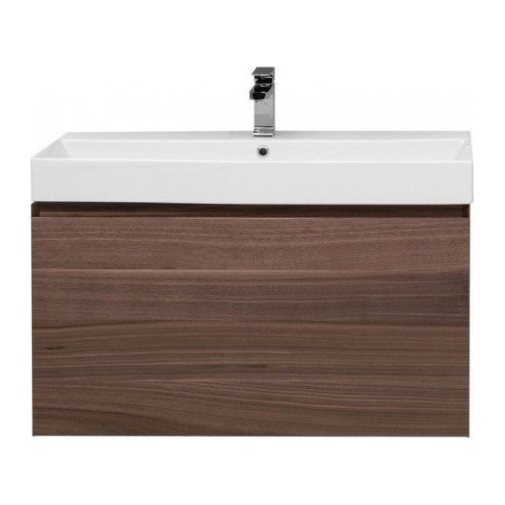 Тумба подвесная с раковиной Aquanet Нью-Йорк 100 см 203949, орех - фото 5