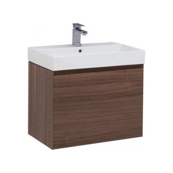 Тумба подвесная с раковиной Aquanet Нью-Йорк 70 см 203946, орех - фото 