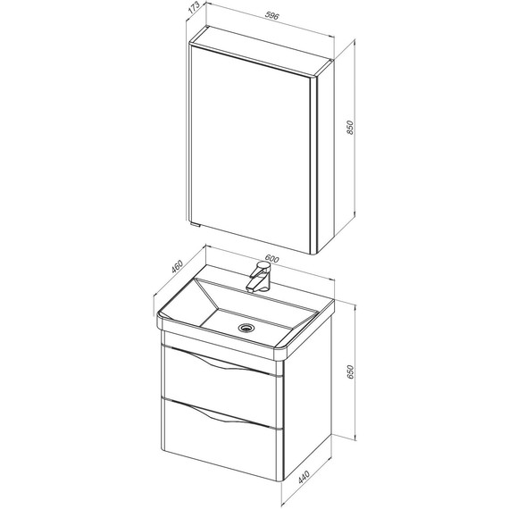 Зеркало-шкаф Aquanet Орлеан 60 см 183076, белый - фото 14