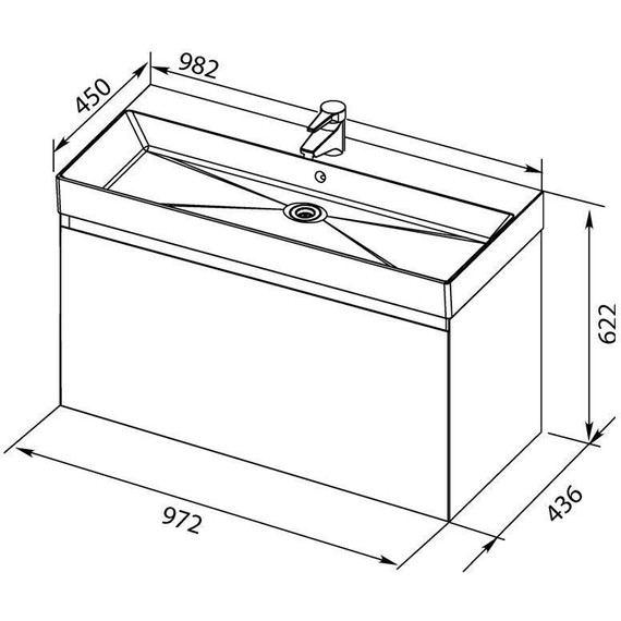 Тумба подвесная с раковиной Aquanet Йорк 100 см 202091, белый - фото 11