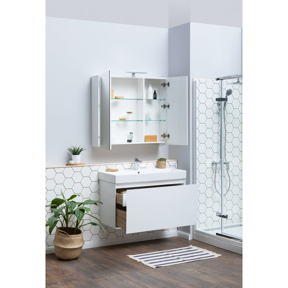 Тумба подвесная с раковиной Aquanet Йорк 100 см 202091, белый - фото 7