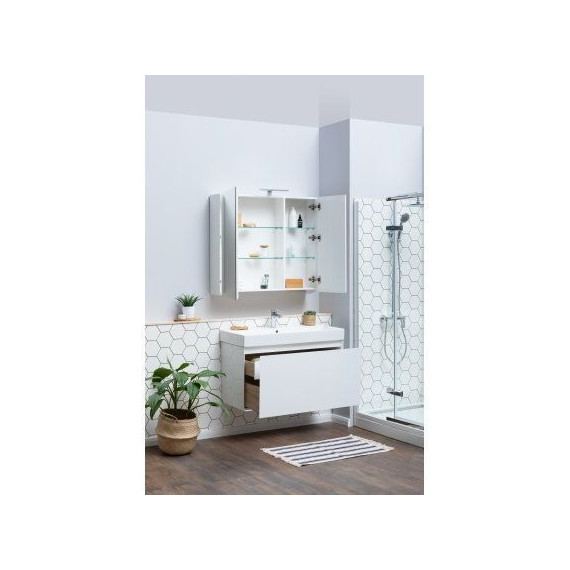 Тумба подвесная с раковиной Aquanet Йорк 85 см 202092, белый - фото 12