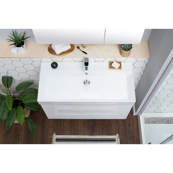 Тумба подвесная с раковиной Aquanet Йорк 85 см 202092, белый - фото 13