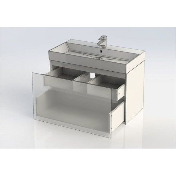 Тумба подвесная с раковиной Aquanet Йорк 85 см 202092, белый - фото 14