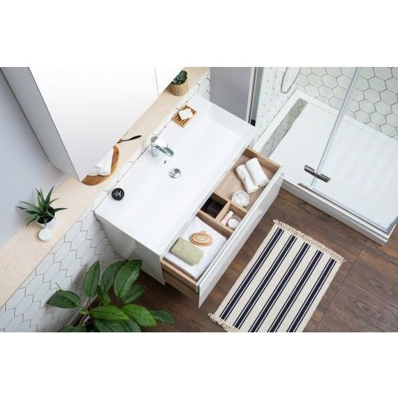 Тумба подвесная с раковиной Aquanet Йорк 85 см 202092, белый - фото 11