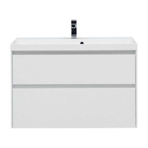 Тумба подвесная с раковиной Aquanet Гласс 100 см 235664, белый - фото 3