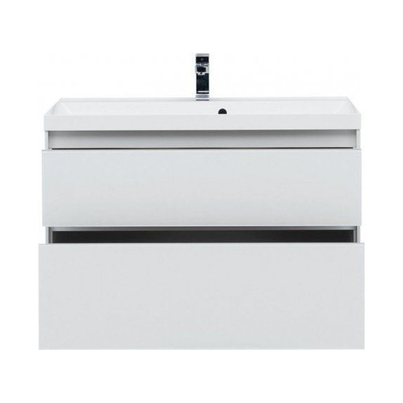 Тумба подвесная с раковиной Aquanet Гласс 100 см 235664, белый - фото 4