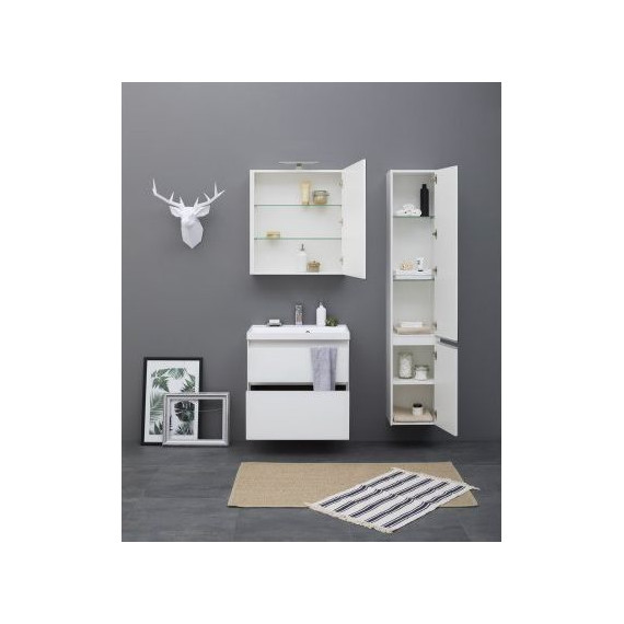 Тумба подвесная с раковиной Aquanet Гласс 60 см 196961, белый - фото, картинка 12 Тумба подвесная с раковиной Aquanet Гласс 60 см 196961, белый - фото 12