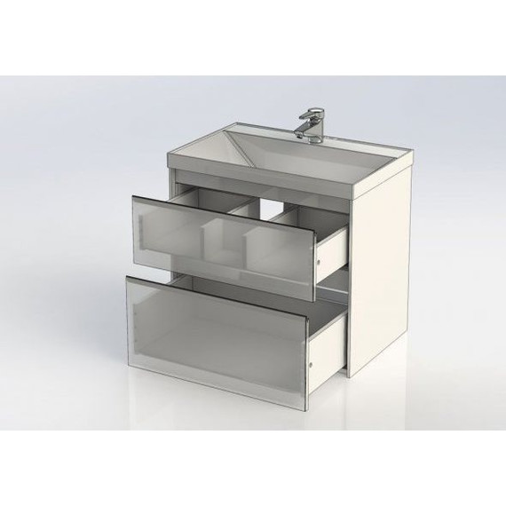 Тумба подвесная с раковиной Aquanet Гласс 60 см 196961, белый - фото, картинка 16 Тумба подвесная с раковиной Aquanet Гласс 60 см 196961, белый - фото 16