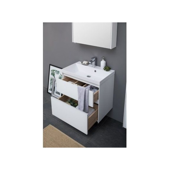 Тумба подвесная с раковиной Aquanet Гласс 60 см 196961, белый - фото, картинка 15 Тумба подвесная с раковиной Aquanet Гласс 60 см 196961, белый - фото 15