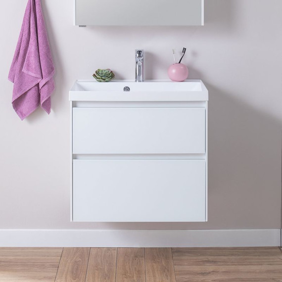 Тумба подвесная с раковиной Aquanet Гласс 60 см 196961, белый - фото, картинка 6 Тумба подвесная с раковиной Aquanet Гласс 60 см 196961, белый - фото 6