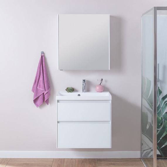 Тумба подвесная с раковиной Aquanet Гласс 60 см 196961, белый - фото, картинка 7 Тумба подвесная с раковиной Aquanet Гласс 60 см 196961, белый - фото 7