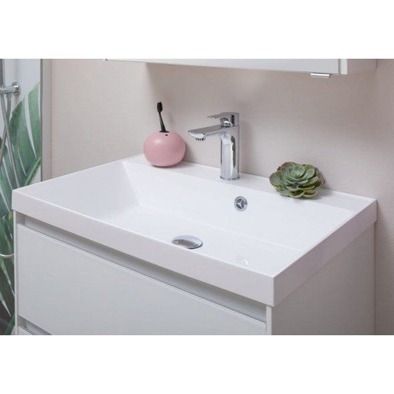 Тумба подвесная с раковиной Aquanet Гласс 70 см 206700, белый - фото 11