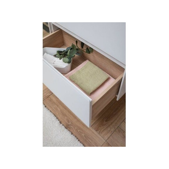 Тумба подвесная с раковиной Aquanet Гласс 70 см 206700, белый - фото 5